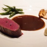 銀座 レカン - Aug, 2013　夏鹿ロース肉のロティ　ポワヴラードソース