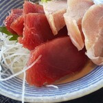 うぶかた - まぐろの刺身定食 刺身(マグロ赤身&びんちょう)