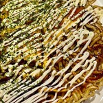 お好み焼き 鉄ちゃん - 追加で高速マヨ掛けリクエストしちゃいましたｗ