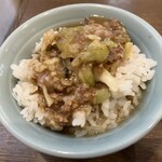 ラーメン猪太 - スープかけました
