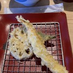 Tempura Meshi Ten Nosuke - 海老　レンコン　オクラ