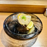 比内地鶏串 Sot l'y laisse - 【おまかせ親子丼コース並＝岩牡蠣】