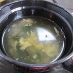 Chiduru - この日の汁物はワカメと卵のスープ、とろみのある中華風のスープです。
      
      ランチの御飯と味噌汁はお替りできますよ。