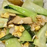 かつぎや - 本日のスペシャリテ　契約農家から届いた青梗菜とエリンギを小海老で炒めてくれました　絶品です