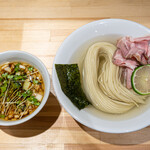 一番だしラーメン しんせん - 黒醤油昆布水つけ麺