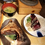 龍神丸 - 鰤カマの塩焼きと鰹のたたき定食