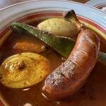 スープカレーq - 料理写真:ソーセージスープカレー  スープ大  辛さ80