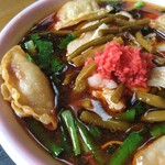 さかえや - 満州にら餃子ラーメン（塩・アップ）