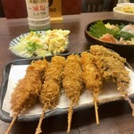 ふうず - 串揚げ盛り合わせ5本