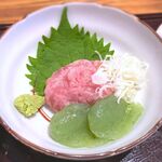 さくら本店 - (ﾗﾝﾁ)さくら定食 小鉢：ネギトロ　2023.7.21