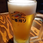 はたがや酒場 はだか電球 - 一番搾り539円