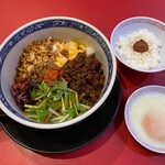 担担麺専門店 DAN DAN NOODLES. ENISHI - 担担麺・温玉・ダイブめしのセット1,020円税込