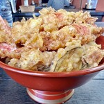 Suiran - 大海老天丼　ご飯盛り盛り