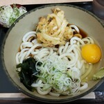 箱根そば - 朝ミニ天玉うどん（冷）460円