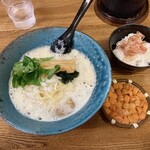 きくや - 冷た～い　ウニの潮SOBA 泡アワ仕立て～丸々一つのウニとご飯割付き～