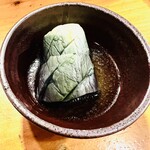 Tadachi - お通し　　カツオ出汁香る茄子の煮浸し