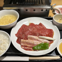 ビーフキッチン 渋谷店 - 焼肉定食　ランプ・ネギタン追加。