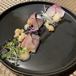 ビストロ ウエノ ニバンチョウ - 山口県萩産のアジのマリネ新生姜和え