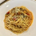 Osteria Casa di Rana - ひき肉と夏野菜のトマトパスタ