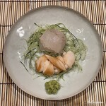 御料理 寺沢 - 眞子鰈と白とり貝とも称される石垣貝の造り