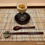 御料理 寺沢 - 白い玉蜀黍 ピュアホワイトの摺流しにたっぷりの生海胆