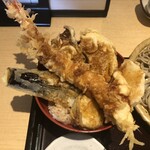 武柳庵 - 天丼とそば・冷（1,300円）