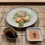 御料理 寺沢 - 造りは割り醤油と煎り酒を使い分け