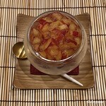 御料理 寺沢 - 桜桃とクリームチーズのブランマンジェ