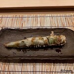 御料理 寺沢 - 万願寺唐辛子の香茸と肉詰め揚げ