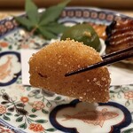 御料理 寺沢 - 帆立貝柱のおかき揚げ