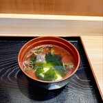 小松水産の海鮮丼 - 潮汁