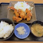 夢庵 - 料理写真:若鶏の唐揚げランチ