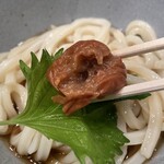 讃岐麺処 か川 - 肉厚十分　紀州南高梅