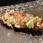 YAKITORI 燃 es - 押岡地鶏ハラミ葉大蒜