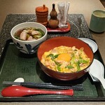 京都 八起庵 - 親子丼とミニ鴨なんばのセット　2,420円