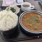 たま家食堂 - もつ煮込みのトマト煮定食　650円
