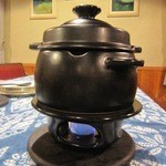 オーベルジュ グルービー - 木島平米〔ライス〕・・木島平米に古代米の紫米をブレンドかまどでたきます