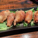 居酒屋 ダイニング 黄金 - 鶏皮餃子