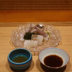 日本料理 幸庵 - ダルマイカとアイナメ炙り