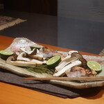 日本料理 幸庵 - 松茸とぐじの塩焼