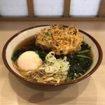 そばの神田 東一屋 - アサソバビンボー！　
      朝そば＋野菜かき揚げ！
