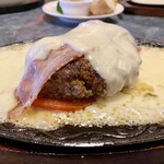 あっぷるぐりむ - チーズドール和牛ハンバーグ(ジャンボ２倍)@2,600円+スープセット@440円