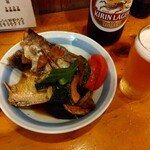 小半 - 鯛カブト煮と夏野菜