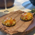 6 - アミューズ 島豆腐の燻製