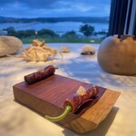 6 - アミューズ ししとう和牛生ハム