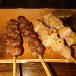 Izakaya Ikkyuu - 砂肝（塩、290円）と鶏もも（塩、290円）