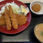 Katsuya - 海老・ヒレカツ定食  単品ポテトコロッケ