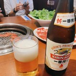 Yakiniku Reimen Yamanakaya - 瓶ビール￥605