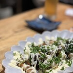 花 - 海老とアスパラとブロッコリーのマヨ炒め  素材重視！