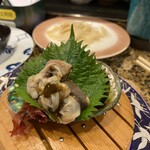 Sushidokoro Kaku - 鮑の肝：新鮮でちゅるっ。量もそこそこ。